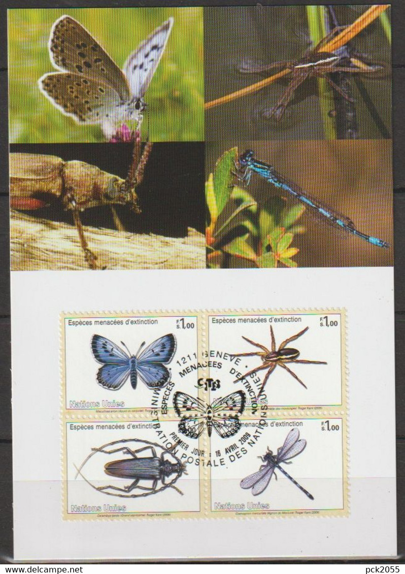 UNO Genf 2009 MiNr.640 - 643 MK Insekten Und Spinnentiere ( D 703) Günstige Versandkosten - Cartas & Documentos