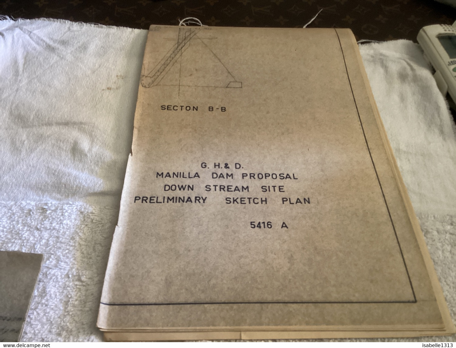 G. H.& D. MANILLA DAM PROPOSAL DOWN STREAM SITE PRELIMINARY SKETCH PLAN - Travaux Publics