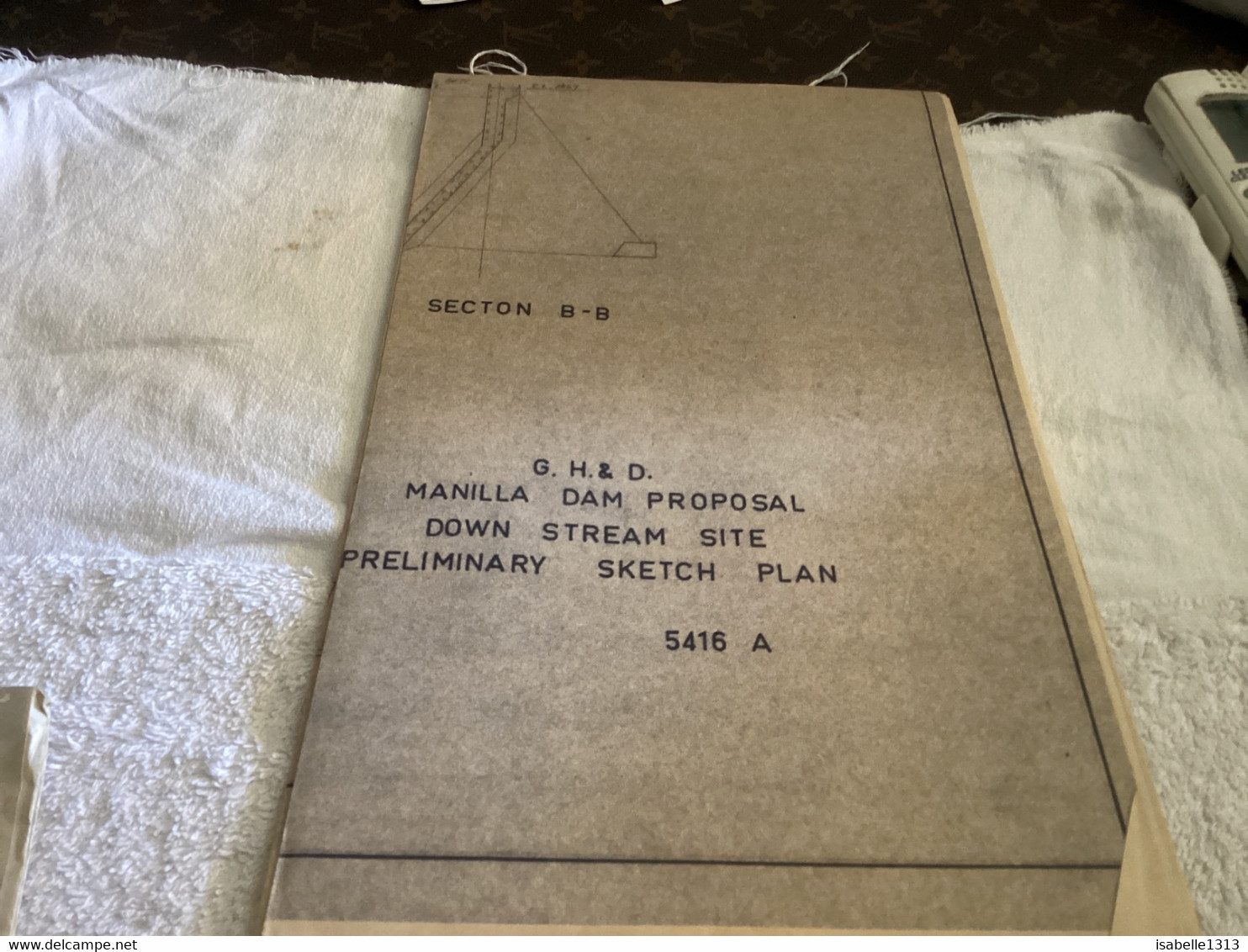 G. H.& D. MANILLA DAM PROPOSAL DOWN STREAM SITE PRELIMINARY SKETCH PLAN - Obras Públicas