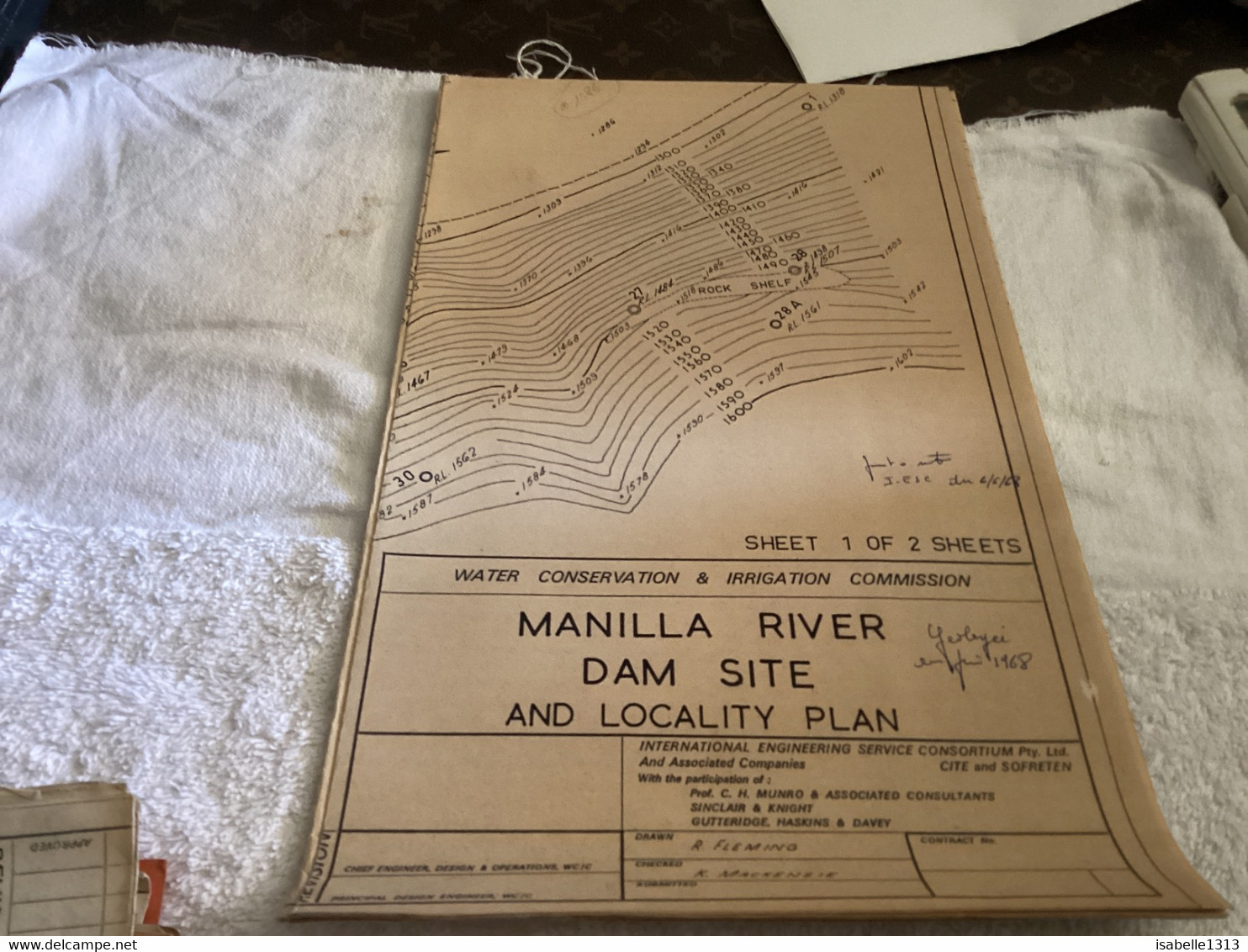 WATER CONSERVATION & IRRIGATION COMMISSION MANILLA RIVER UPSTREAM SITE FILL TYPE DAM. LAYOUT AND CROSS SECTIONS - Public Works