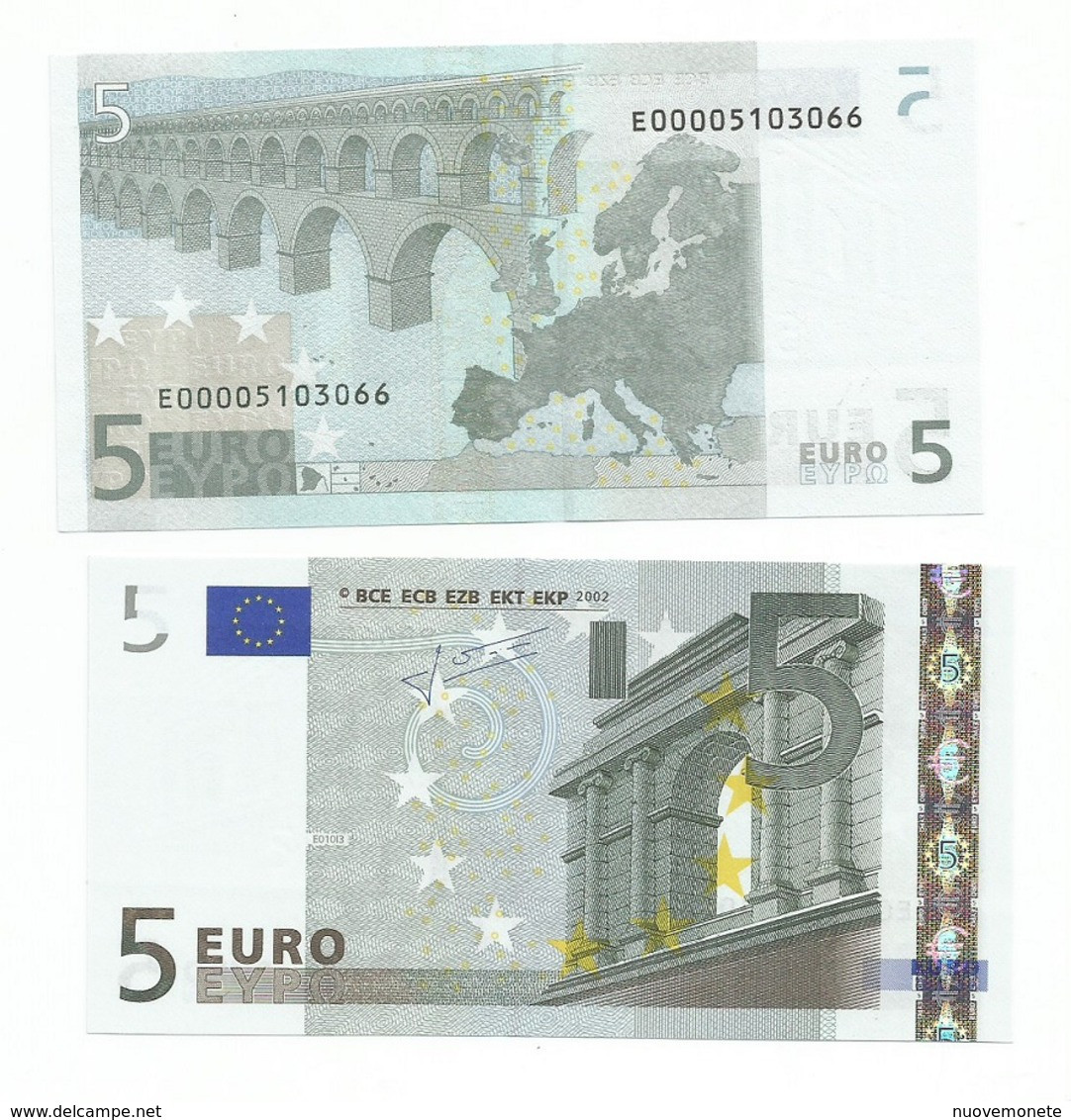 5 EURO  TRICHET E SLOVACCHIA  E010 .. E000051.. UNC  RARA - Slowakei