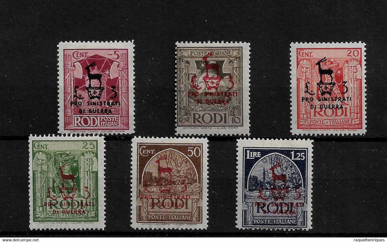 ITALY STAMP - AEGEAN ISLANDS - 1944 War Charity Stamps SET MH (BA5#47) - Egée (Admin. Autonome)