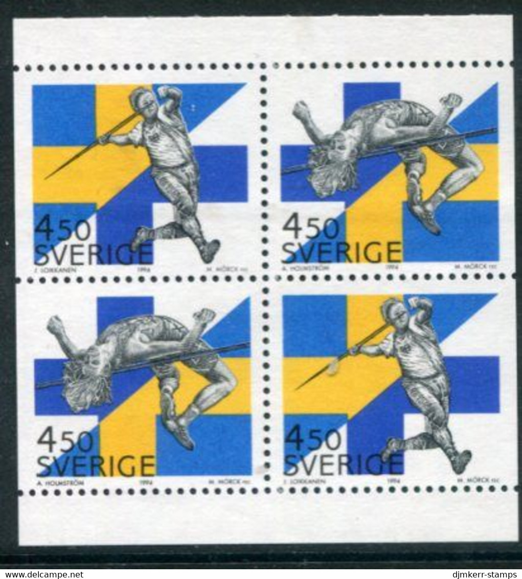 SWEDEN 1994 Sweden-Finland Athletics MNH / **.   Michel 1843-44 - Unused Stamps
