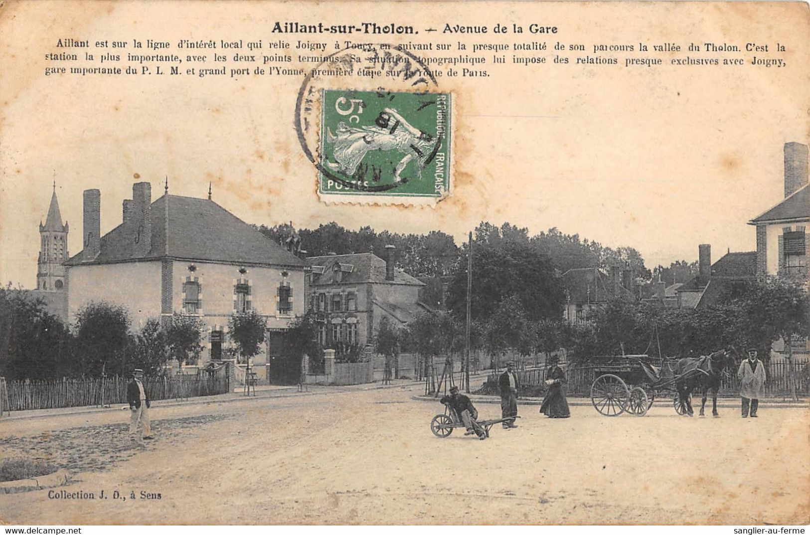 CPA 89 AILLANT SUR THOLON AVENUE DE LA GARE - Aillant Sur Tholon