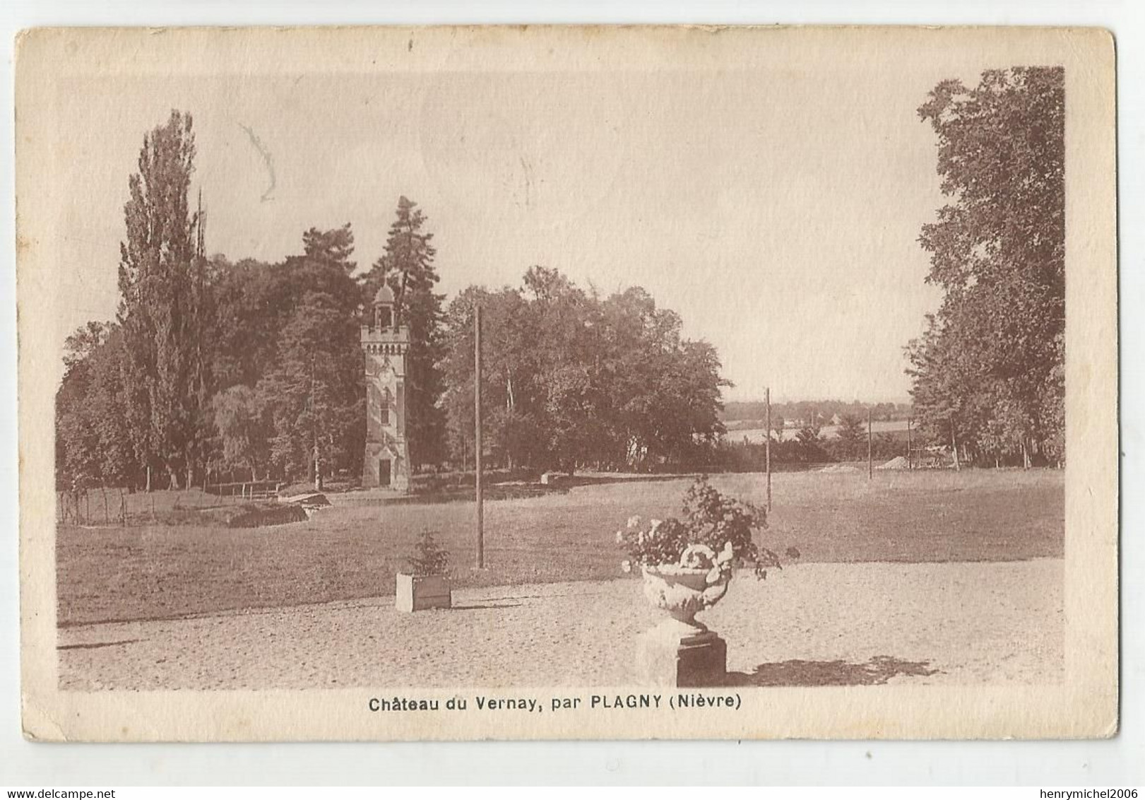 58 Nièvre Chateau Du Vernay Par Plagny 1949 - Sonstige & Ohne Zuordnung