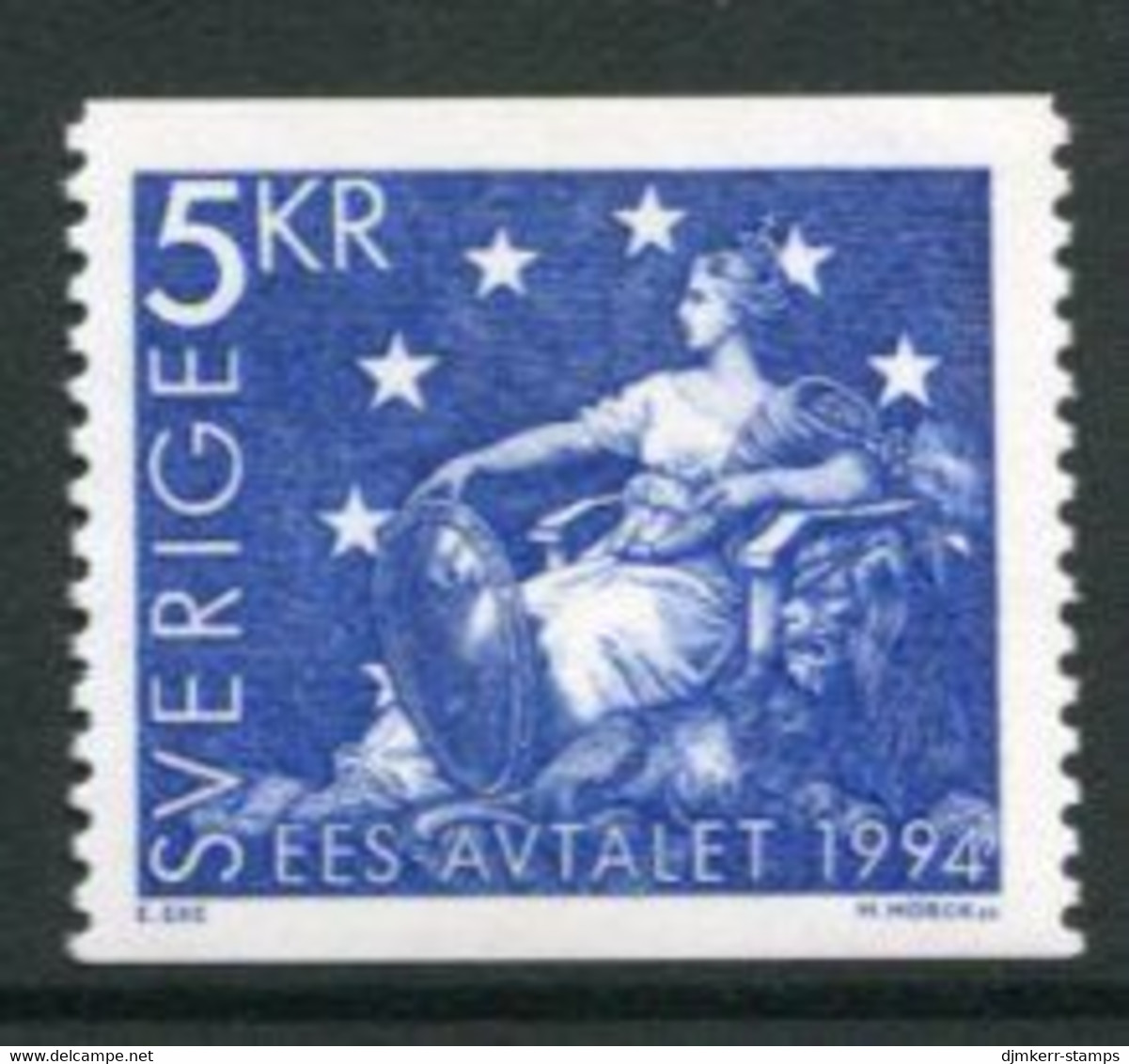 SWEDEN 1994 European Economic Area Treaty MNH / **.   Michel 1811 - Unused Stamps