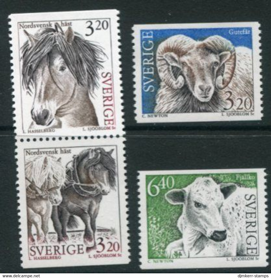 SWEDEN 1994 Domestic Livestock MNH / **.   Michel 1804-07 - Ongebruikt