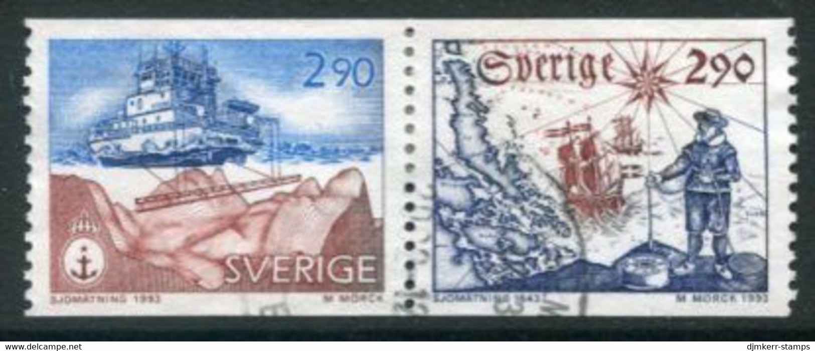 SWEDEN 1993 350th Anniversary Of Hydrography Used.   Michel 1797-98 - Gebraucht