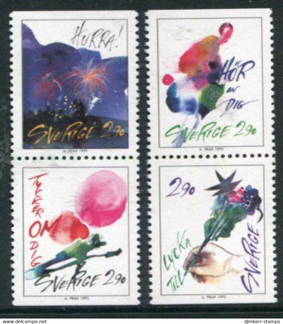 SWEDEN 1993 Greetings Stamps  MNH / **.   Michel 1785-88 - Ongebruikt