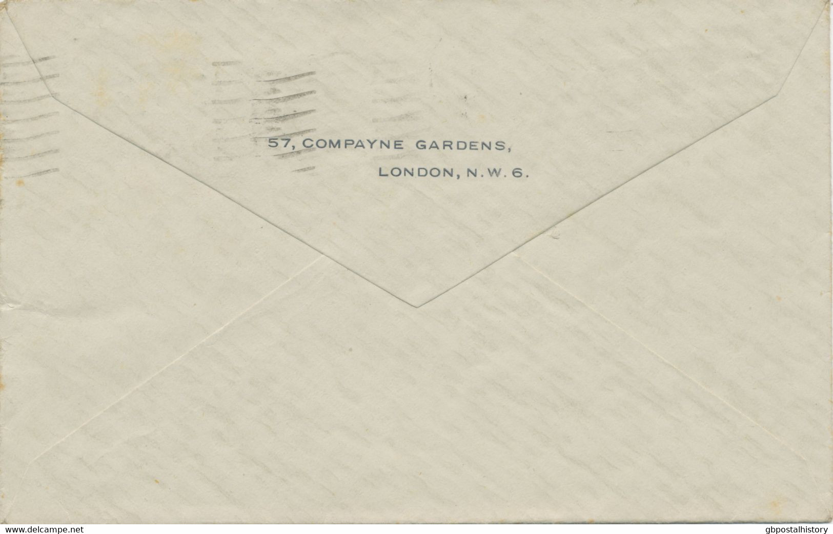 GB 1937 Edward VIII 1d & 1 ½d Mixed Postage Tied By Machine Postmark „KILBUPN / N.W.6“ (KILBURN, LONDON - POSTMARK-ERROR - Covers & Documents