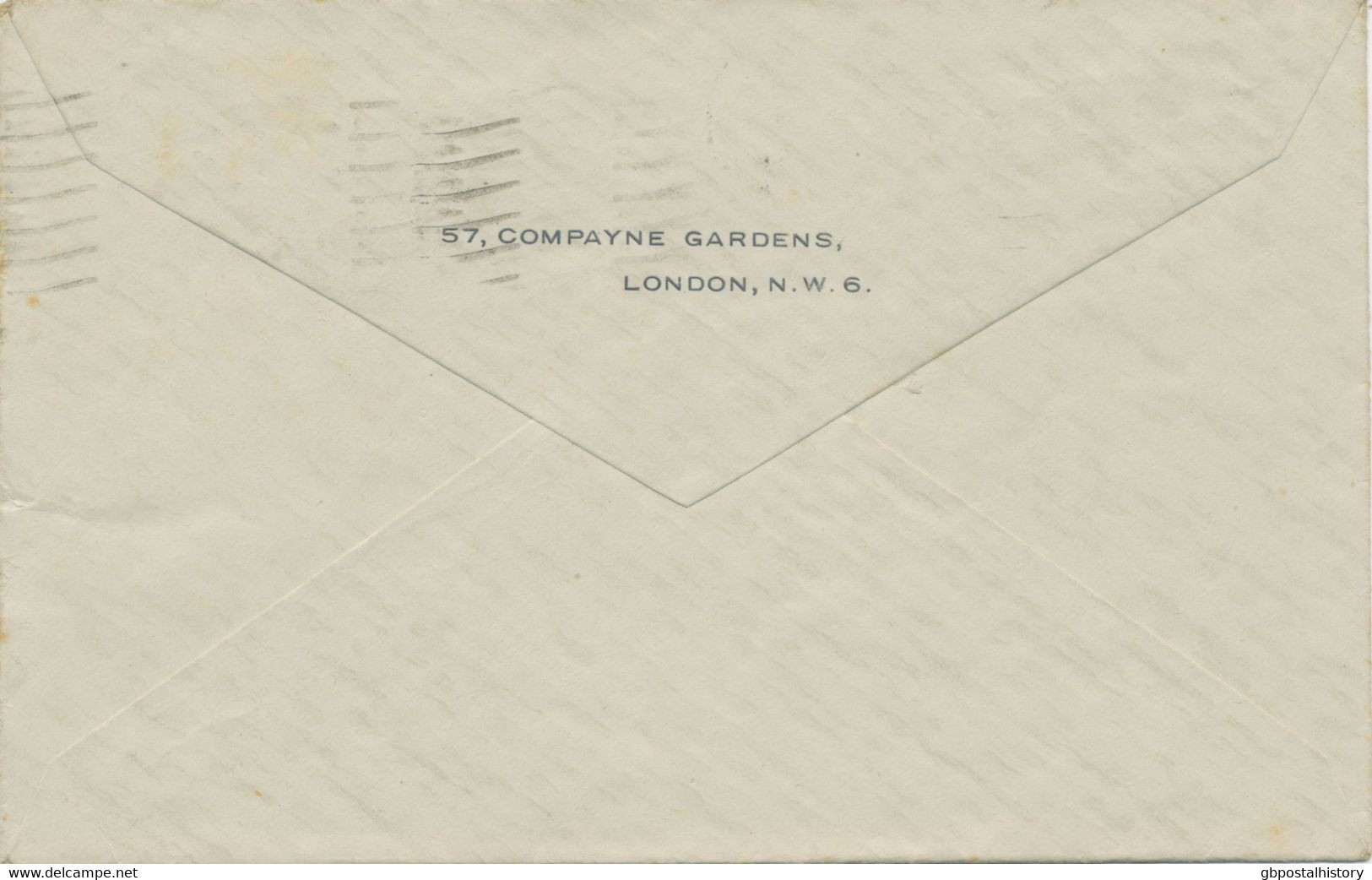 GB 1937 Edward VIII 1d & 1 ½d Mixed Postage Tied By Machine Postmark „KILBUPN / N.W.6“ (KILBURN, LONDON - POSTMARK-ERROR - Briefe U. Dokumente