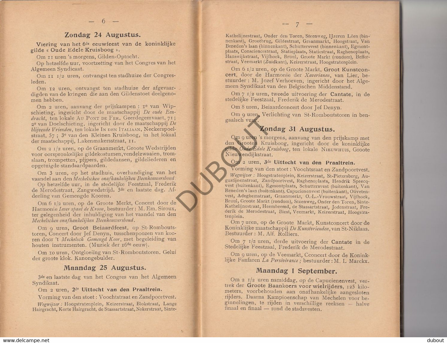 Mechelen - Programma Praalstoet - 1913 (V1294) - Anciens