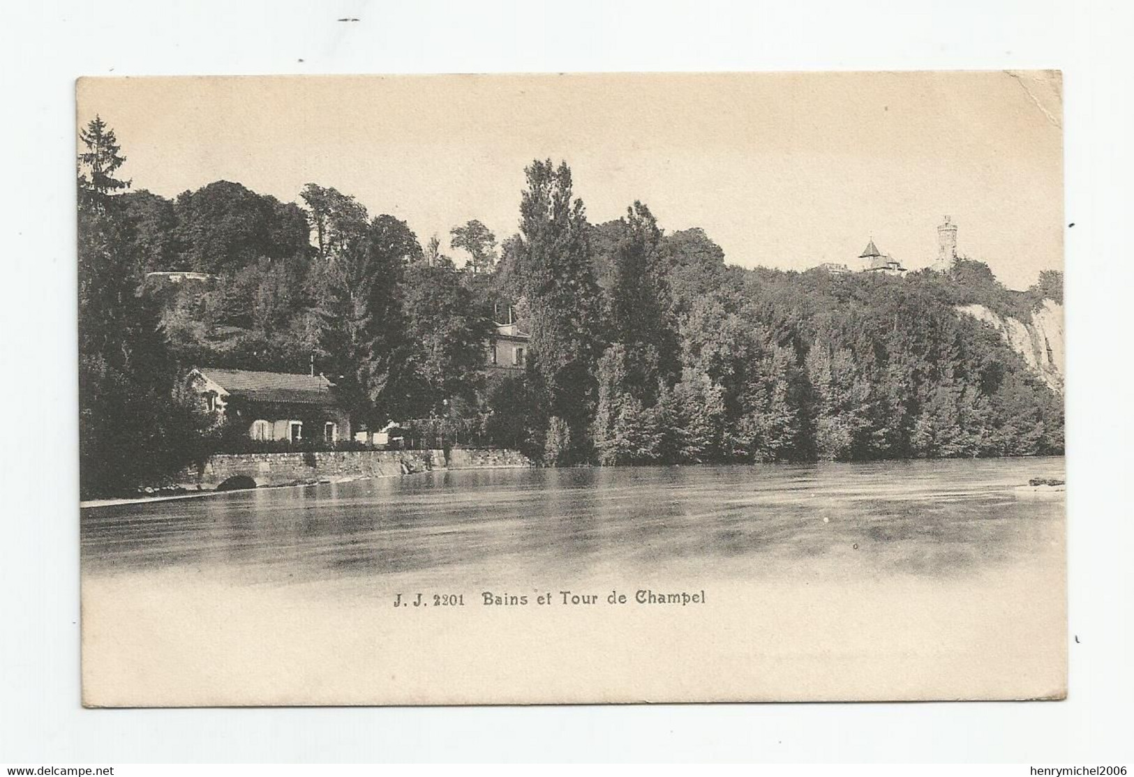 Suisse Bains Et Tour De Champel Villa Cachet Genève 1907 Ed Julien Frères - Genève