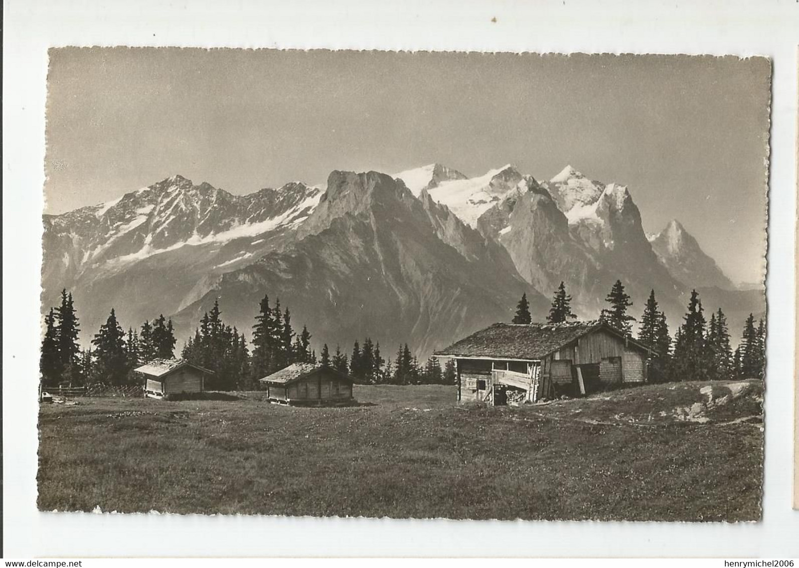 Suisse Gl Glaris Chalets Wetterhorngruppe Cachet Mollis 1951 Ed Verlag Schild Bichsel Brienz 1171 - Mollis