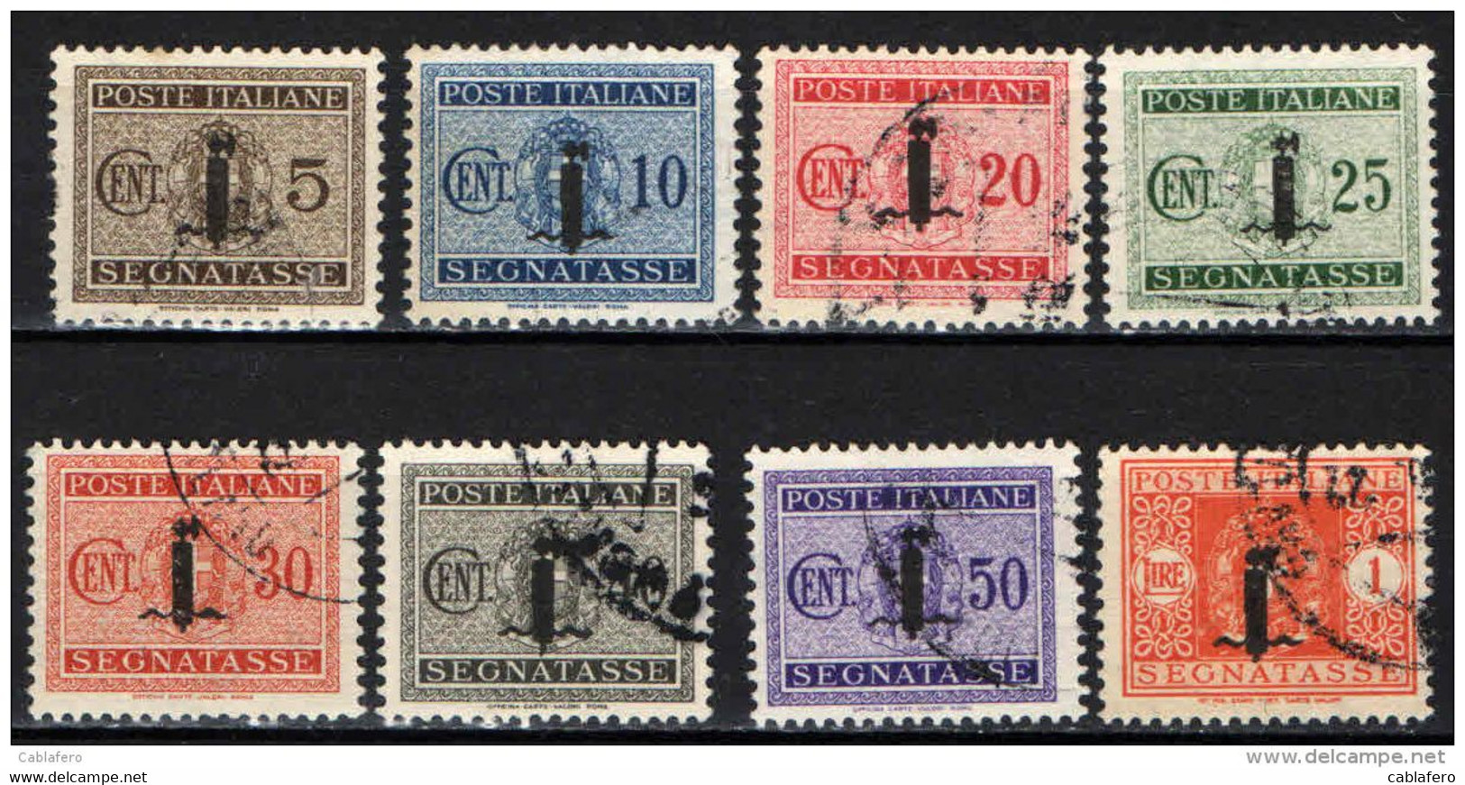 ITALIA RSI - 1944 - SEGNATASSE - FASCETTO - USATI - Postage Due