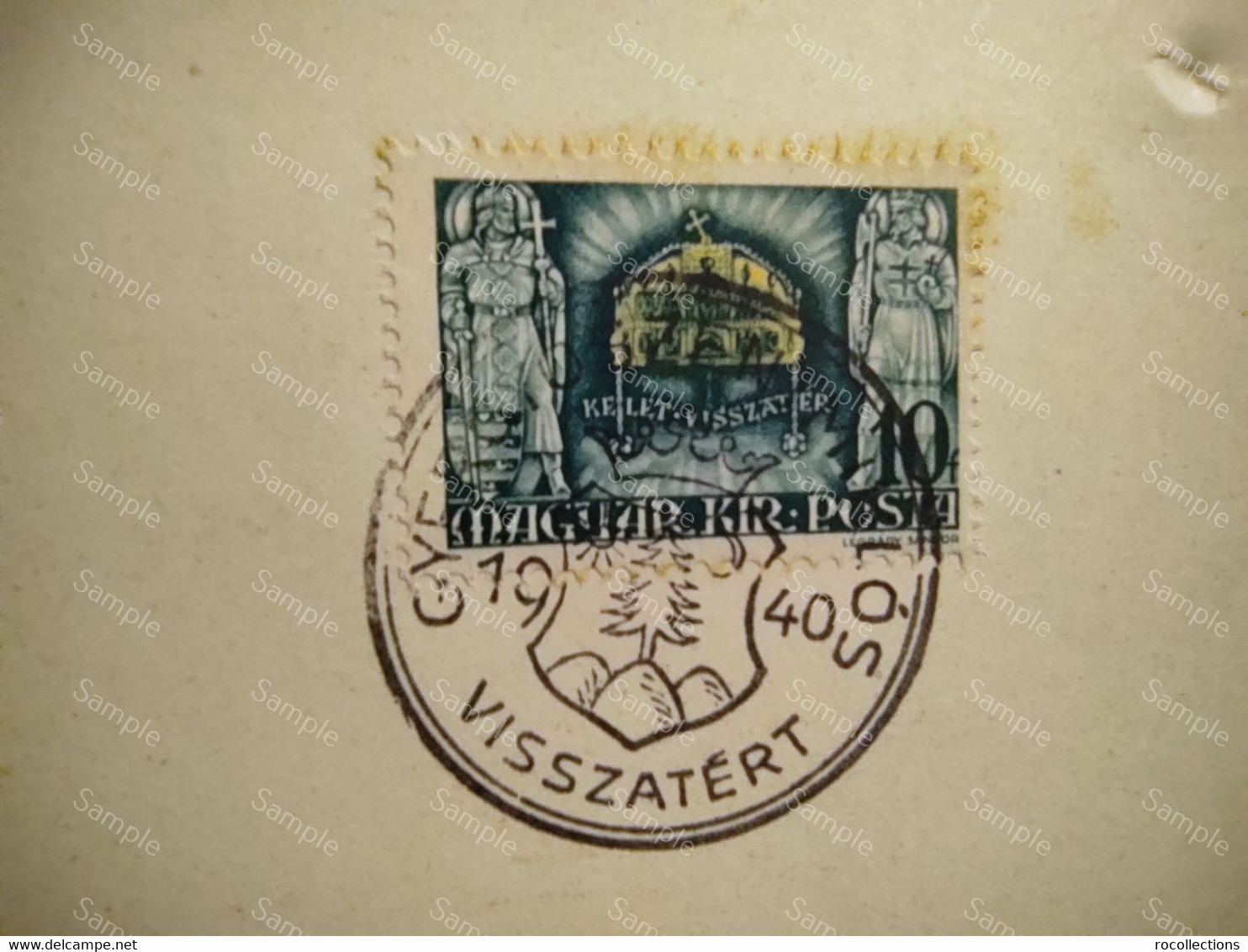 Hungary Postage Stamp Magyar Kir Post Visszatert 1940. 10 Forint. Bela Marer Szeged. - Altri & Non Classificati