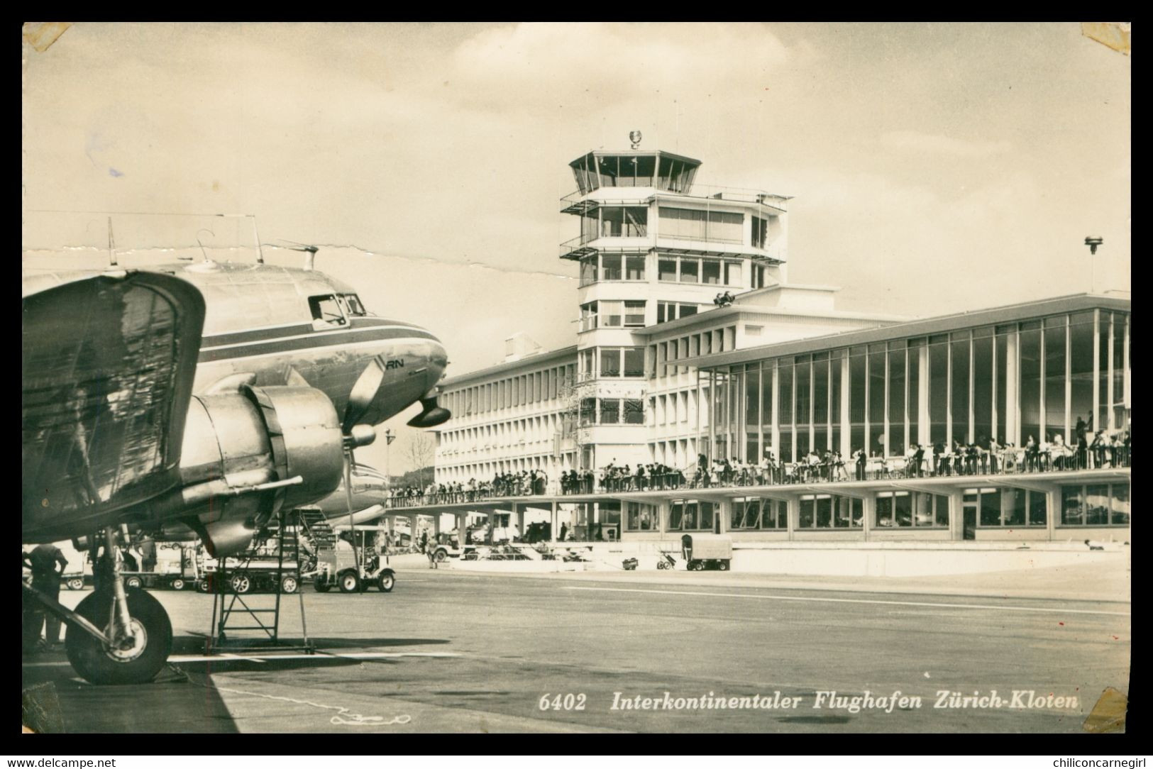 ZURICH KLOTEN - Interkontinentaler Flughafen - Aéroport - Flughof - Flugzeug - Avion - Edit. RUD. SUTER - 1958 - Kloten