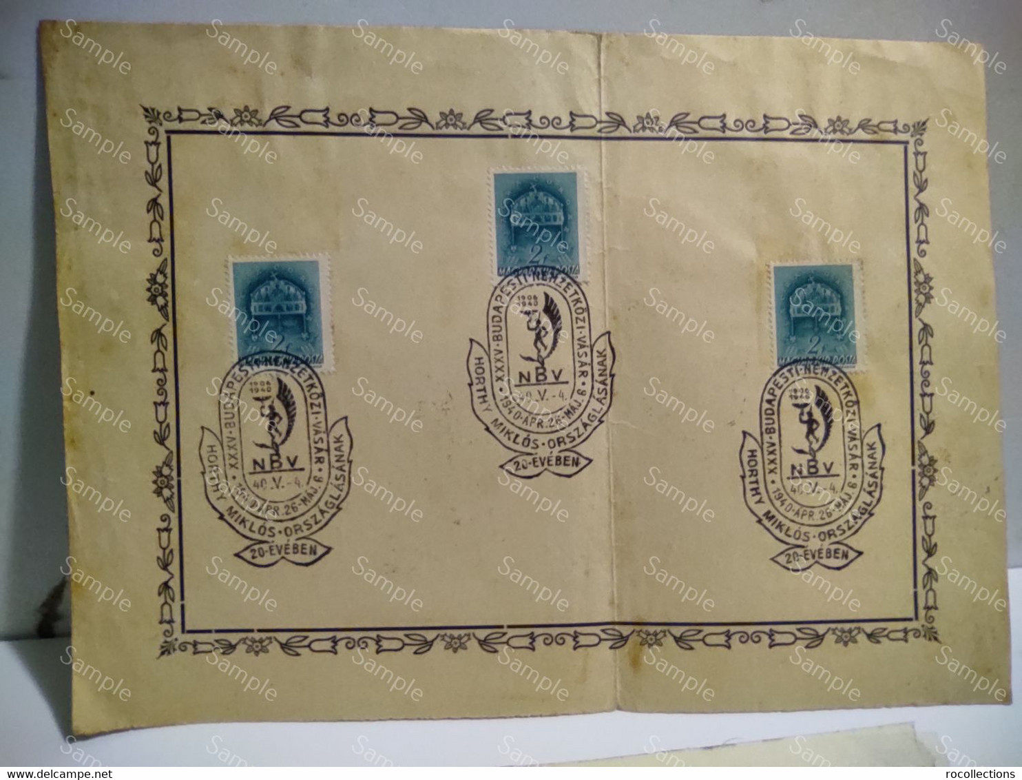 Hungary 3x Postage Stamps Magyar Kir Post HORTHY MIKLOS XXXV Budapesti Nemzetkozi Vasar 1940 - Other & Unclassified