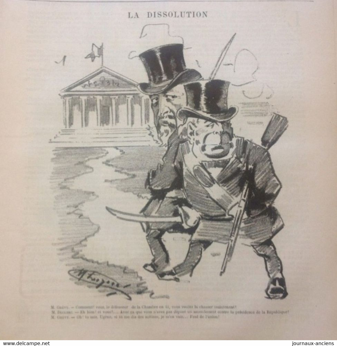 1882 LE MONDE PARISIEN - CARICATURE LUQUE " LA DISSOLUTION " - TELL EL KEBIR - RÉPUBLIQUE FRANÇAISE " JE VAIS BIEN MAL " - Riviste - Ante 1900