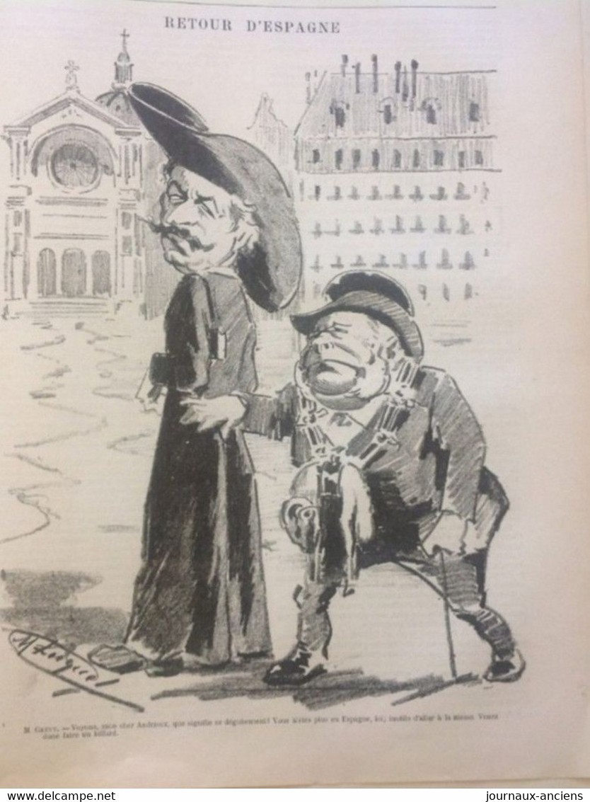 1882 LE MONDE PARISIEN - CARICATURE LUQUE " LA DISSOLUTION " - TELL EL KEBIR - RÉPUBLIQUE FRANÇAISE " JE VAIS BIEN MAL " - Riviste - Ante 1900