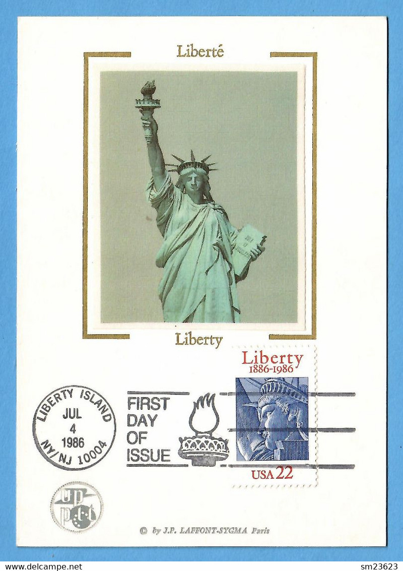 Vereinigte Staaten / USA 1986  Mi.Nr. 1841 , Liberté / Liberty - Maximum Card - First Day Of Issue  4 JUL 1986 - Cartas Máxima