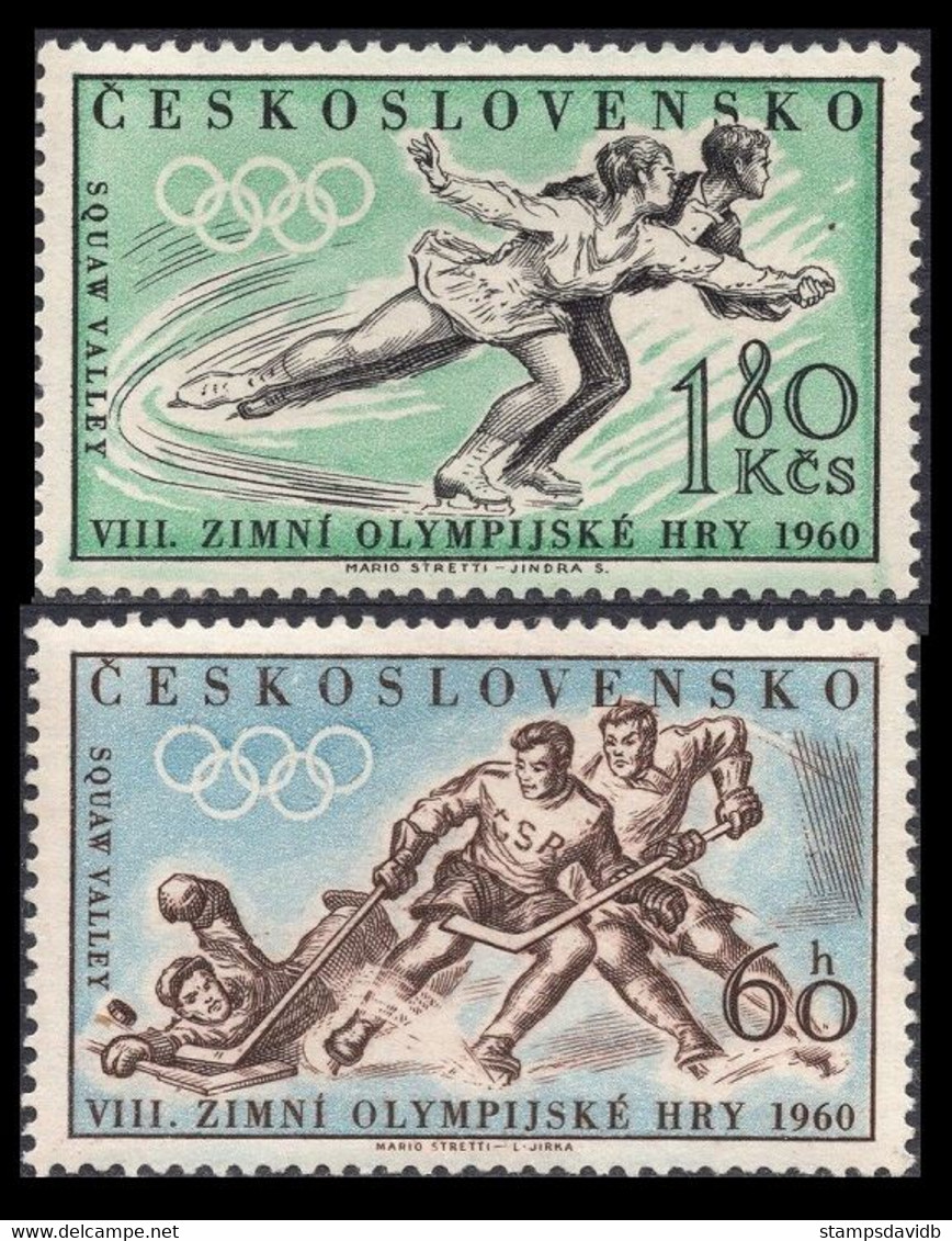 1960 Czechoslovakia 1183-1184 1960 Olympic Games In Squaw Valley 12,00 € - Invierno 1960: Squaw Valley