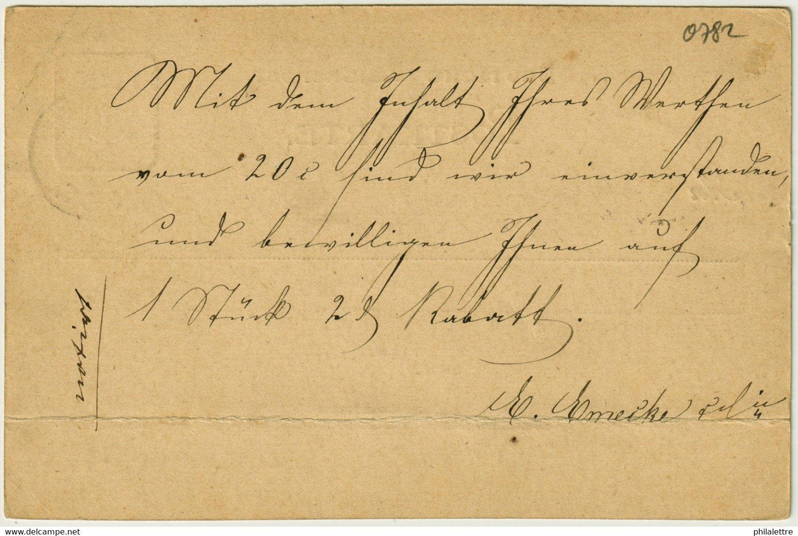 ALLEMAGNE / DEUTSCHLAND - 1876 Einkreisstempel "LÜBBECKE" Auf 5p GS Postkarte - Briefe U. Dokumente