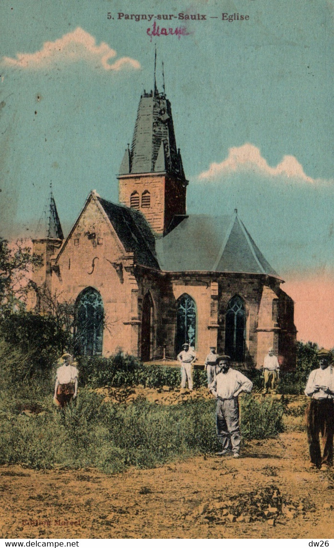 Pargny-sur-Saulx (Marne) L'Eglise - Edition Marcel - Carte Animée, Colorisée N° 5 - Pargny Sur Saulx