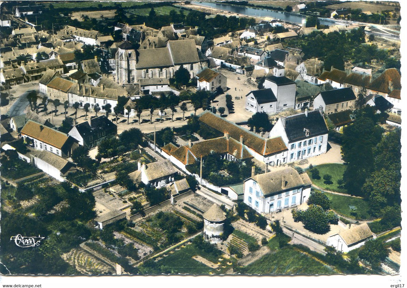 18240 LÉRÉ - Vue Aérienne Du Centre Ville - CPSM 10,5x15 Photographie Véritable - Lere