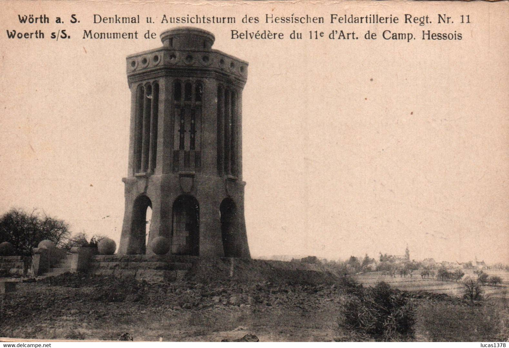 WOERTH S/S - MONUMENT DE BELVEDERE DU 11e D'ART. DE CAMP. HESSOIS - Wörth