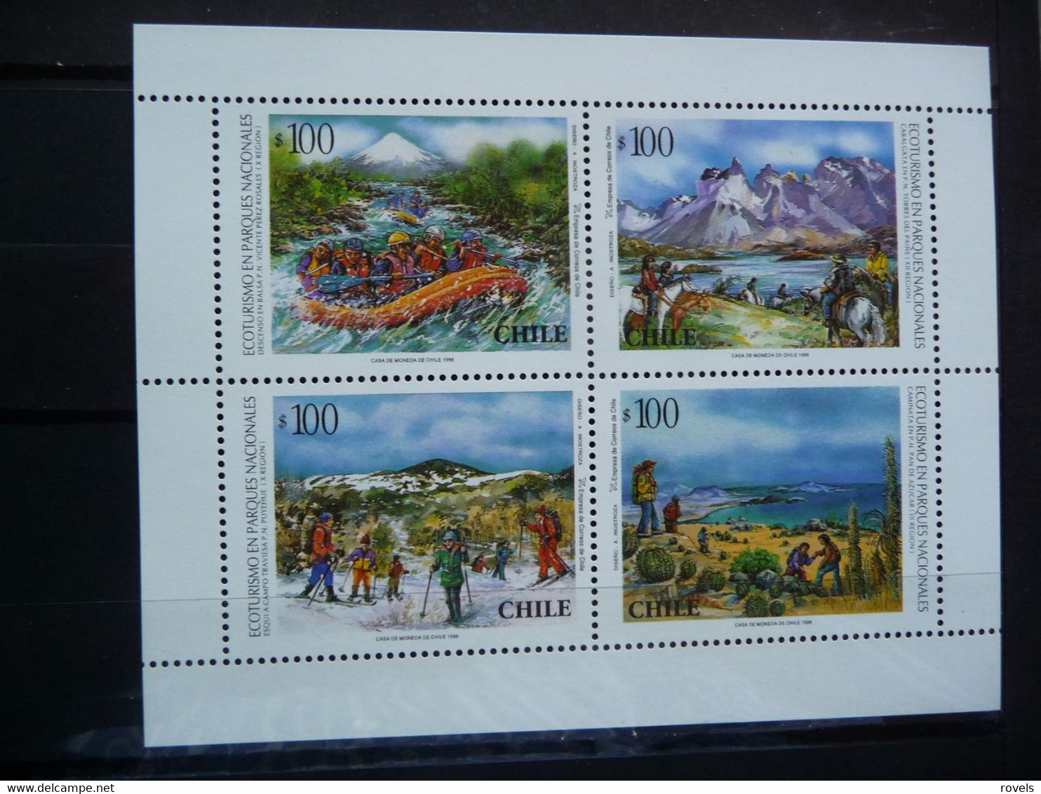 (ZK11) **  CHILE. 1996. MNH  ECOLOGICAL TOURISM . TURISMO ECOLOGICO - Chile