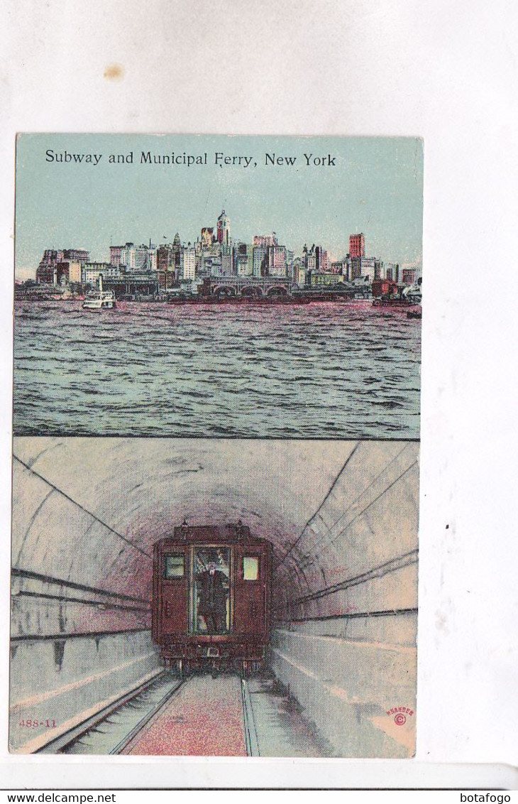 CPA  NEW YORK,  SUBWAY AND MUNICIPAL FERRY - Transport