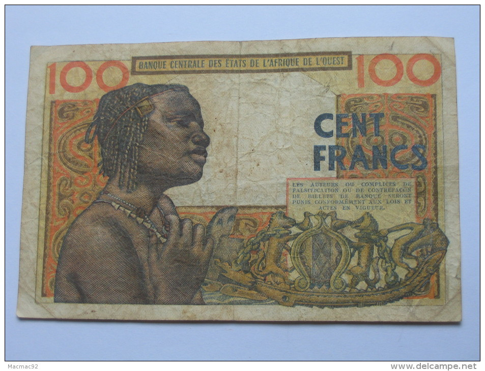 COTE D'IVOIRE  - 100 Francs 20.3.1961 - Banque Centrale Des Etats De L'Afrique De L'Ouest **** EN ACHAT IMMEDIAT **** - Elfenbeinküste (Côte D'Ivoire)