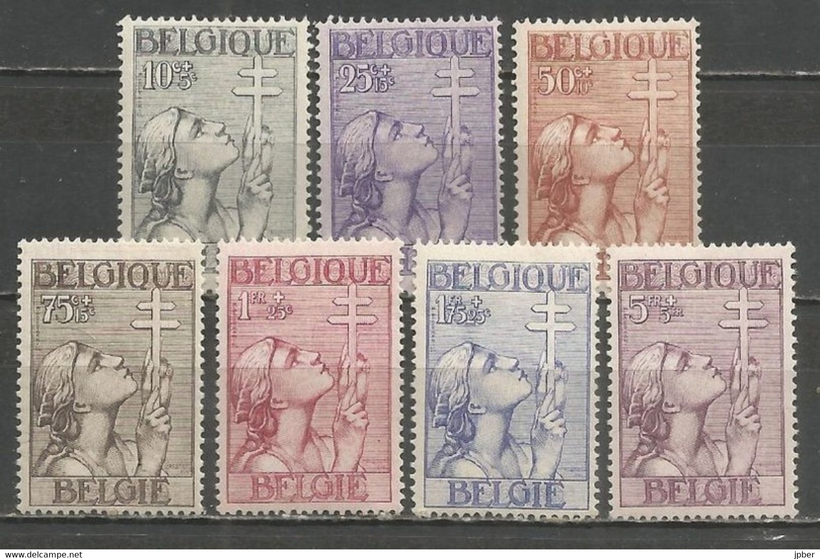 Belgique - N°377 à 383 * - Antituberculeux - "Croix De Lorraine" - Unused Stamps