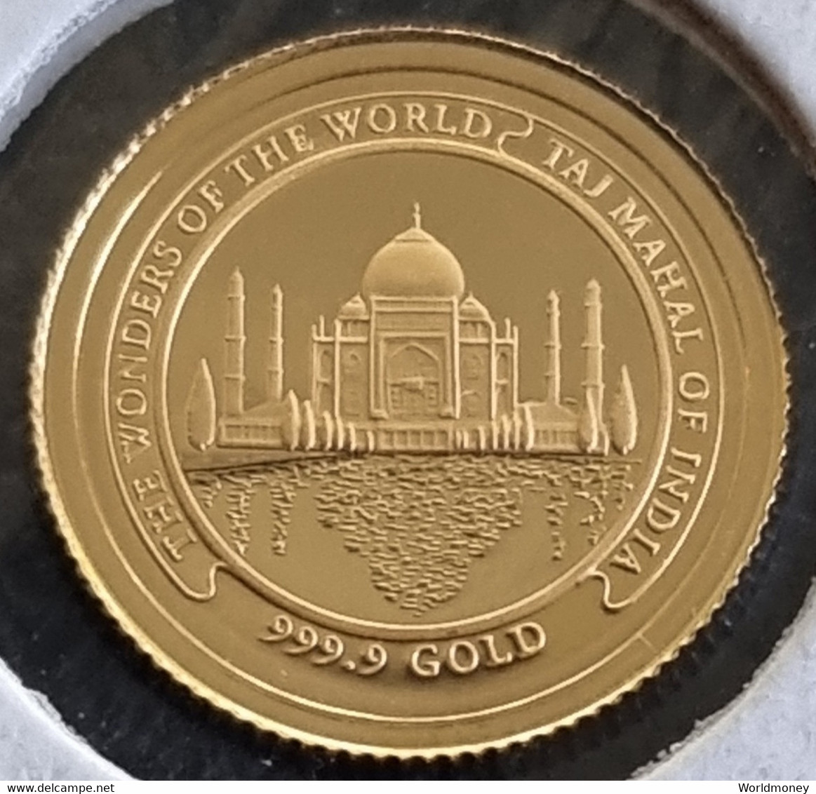 Cambodia 3000 Riels 2005  (Gold)   -  Norodom Sihamoni Taj Mahal - Camboya