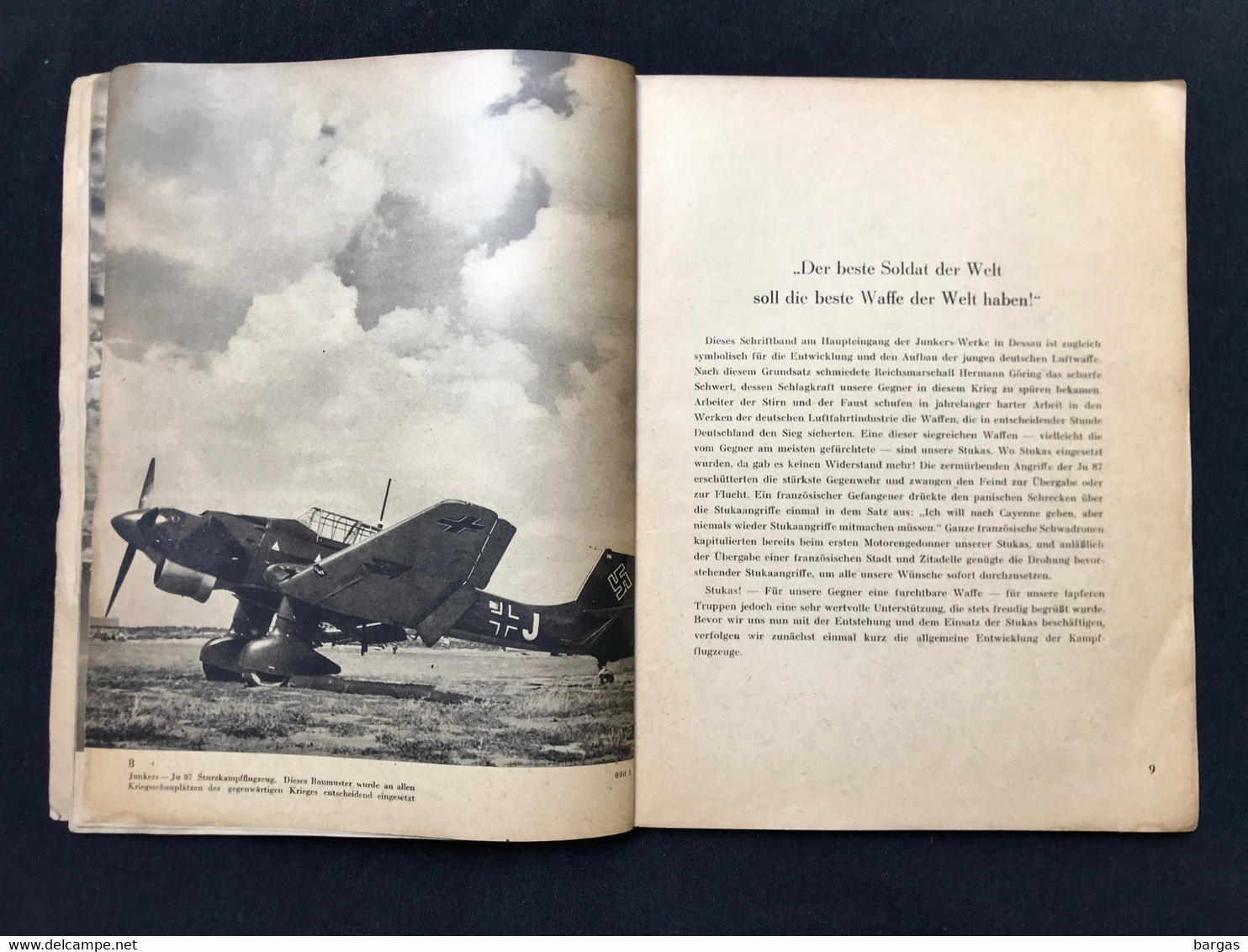 Militaria - 1941 Livre Aviation Avion Allemand LUFTWAFFE STURZKAMPF FLUGZEUGE - Deutsch