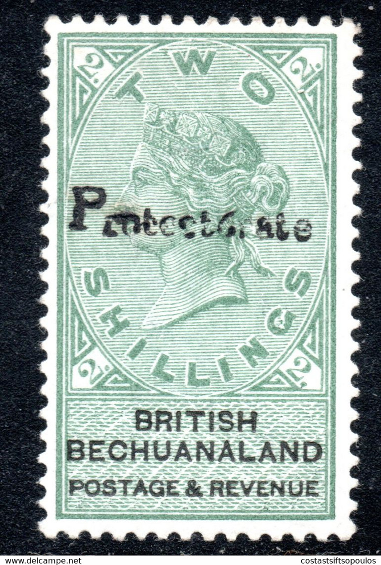 897.BECHUANALAND.1888 VICTORIA 2 SH. S.G. 47  SC. 55 VERY LIGHT TRACES OF HINGE - 1885-1895 Kronenkolonie