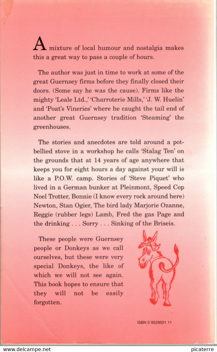 POST FREE UK- Donkey's Ears Apart- George Torode-GUERNSEY Humour And Nostalgia At It's Best -illus.p/back 160pages - Cultura