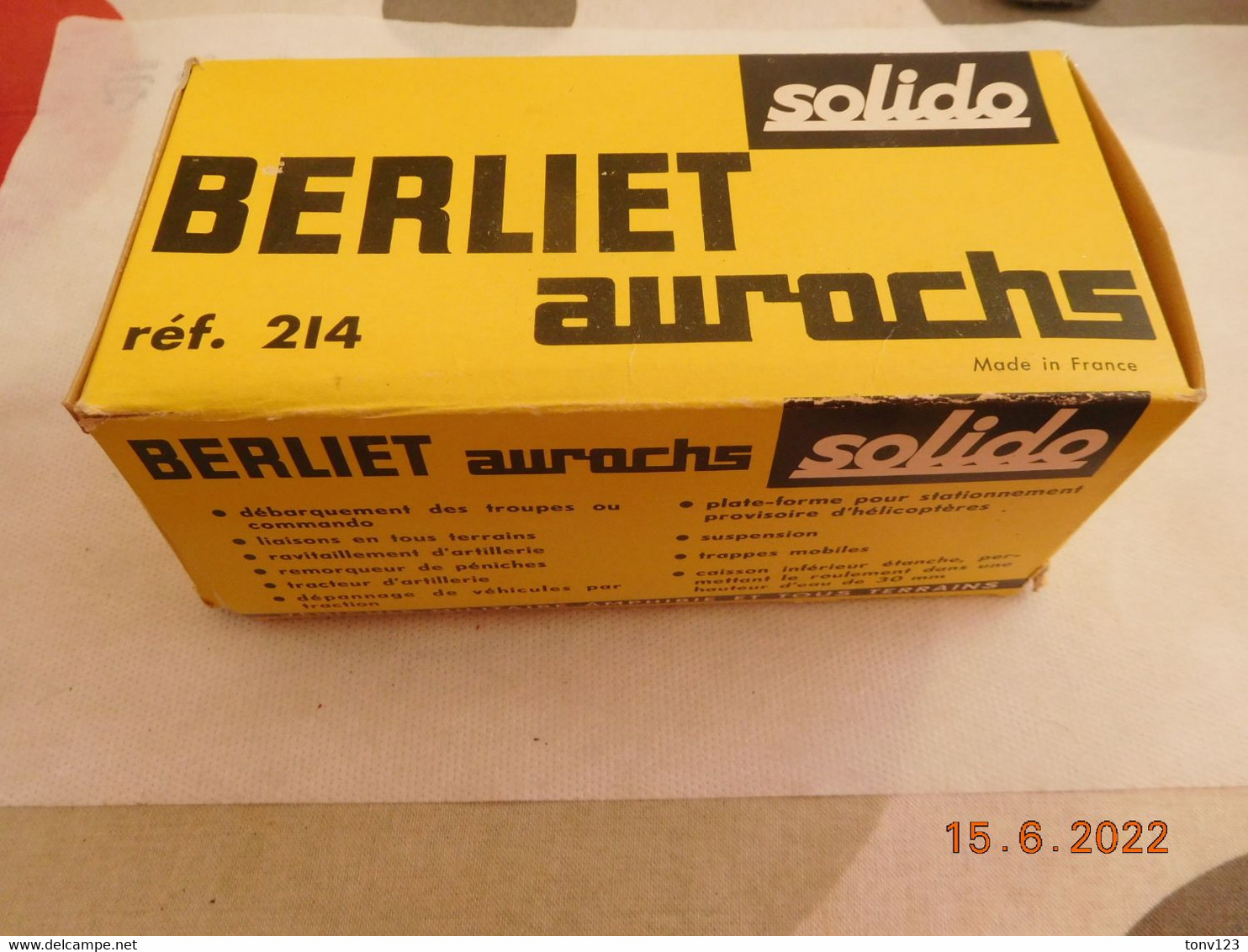 Solido:  Boite D'origine Berliet Auroch - Other & Unclassified