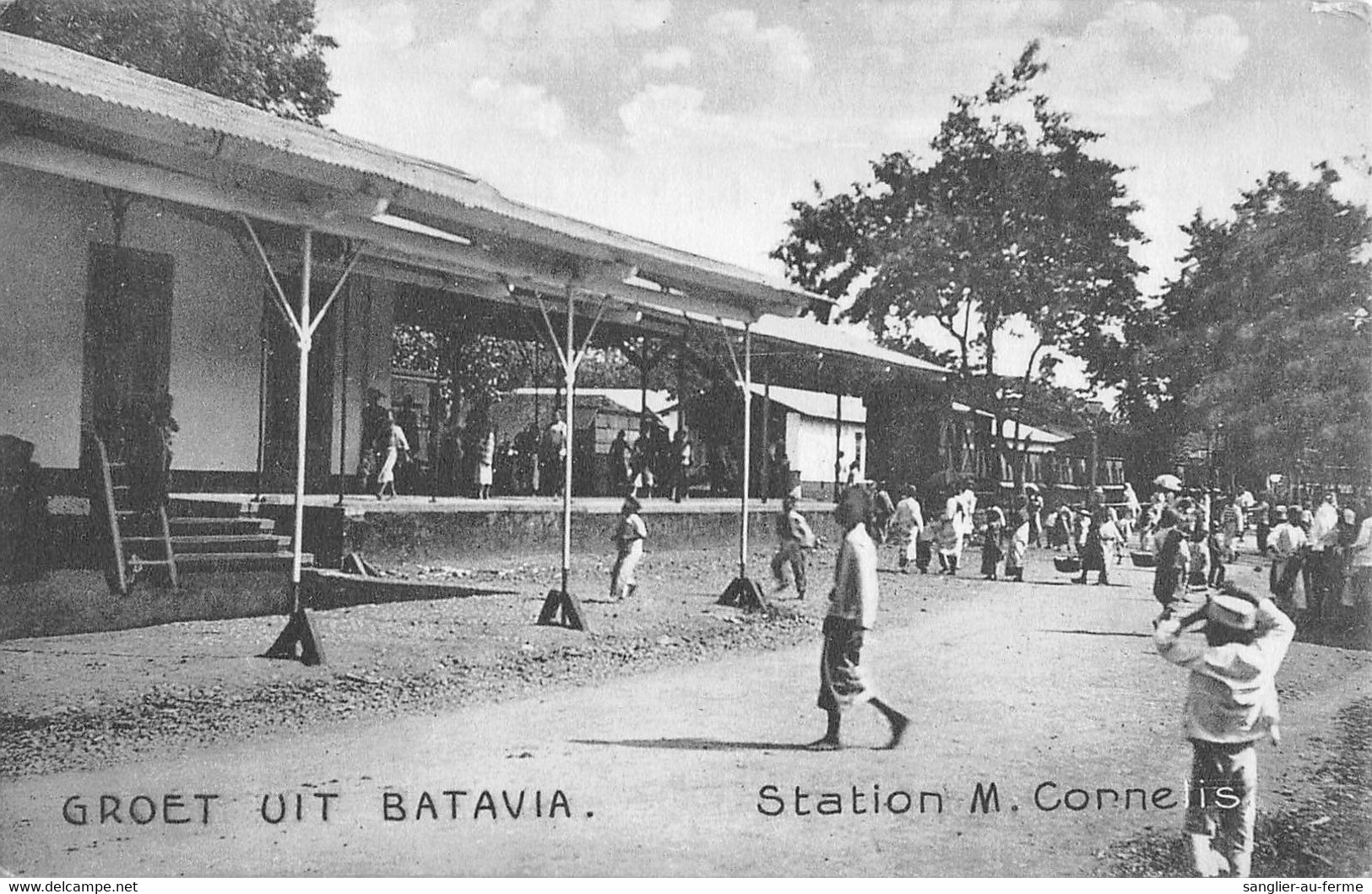 CPA INDONESIE GROET UIT BATAVIA STATION M.CORNELIS - Indonesien