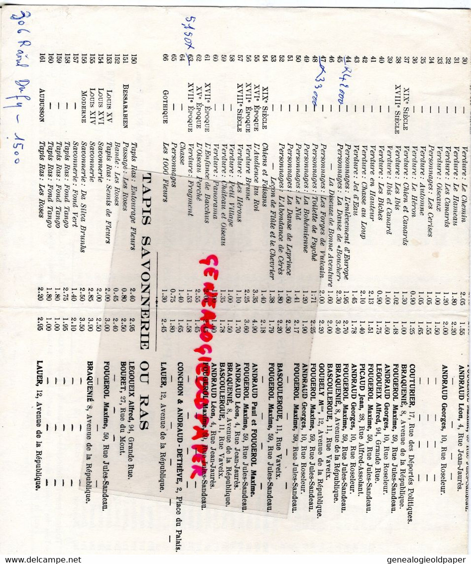 23- AUBUSSON-RARE CATALOGUE 1967 ASPECTS CONTEMPORAINS TAPISSERIE BIOGRAPHIES -JEAN LURCAT -ELIE MAINGONNAT-THOMAS GLEB- - Limousin