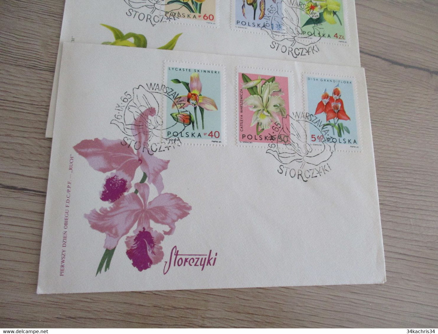 ORCHIDS ORCHIDEES X 3 Premiers Jours First Day Cover Polska Pologne  1965 9 TP - Orchidées