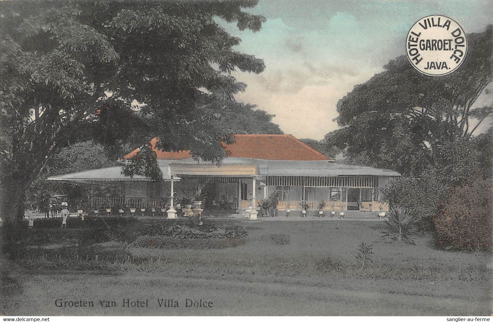 CPA INDONESIE GROETEN VAN HOTEL VILLA DOLCE JAVA GAROET - Indonesien