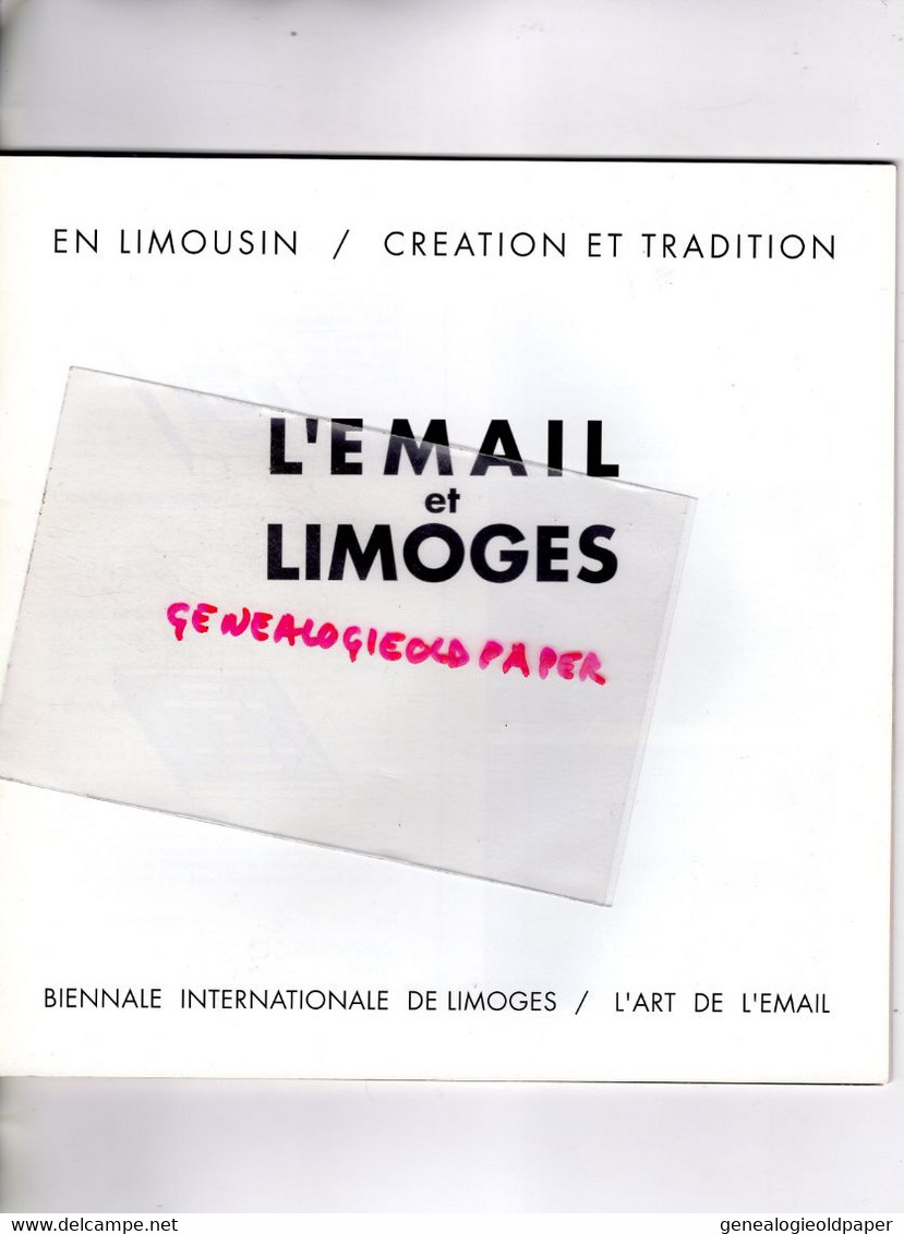 87- LIMOGES - RARE CATALOGUE BIENNALE ART DE L' EMAIL-PORCELAINE-1992-MUSEE EVECHE-GAY LUSSAC-LEON JOUHAUD-PECAUD-SHAM'S - Limousin