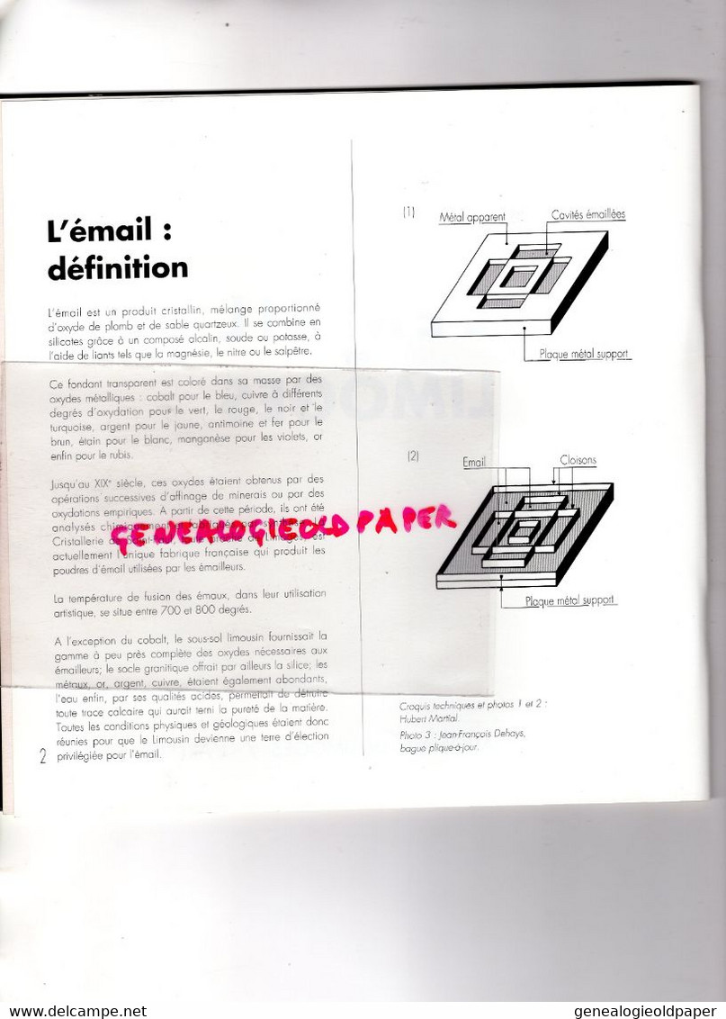 87- LIMOGES - RARE CATALOGUE BIENNALE ART DE L' EMAIL-PORCELAINE-1992-MUSEE EVECHE-GAY LUSSAC-LEON JOUHAUD-PECAUD-SHAM'S - Limousin