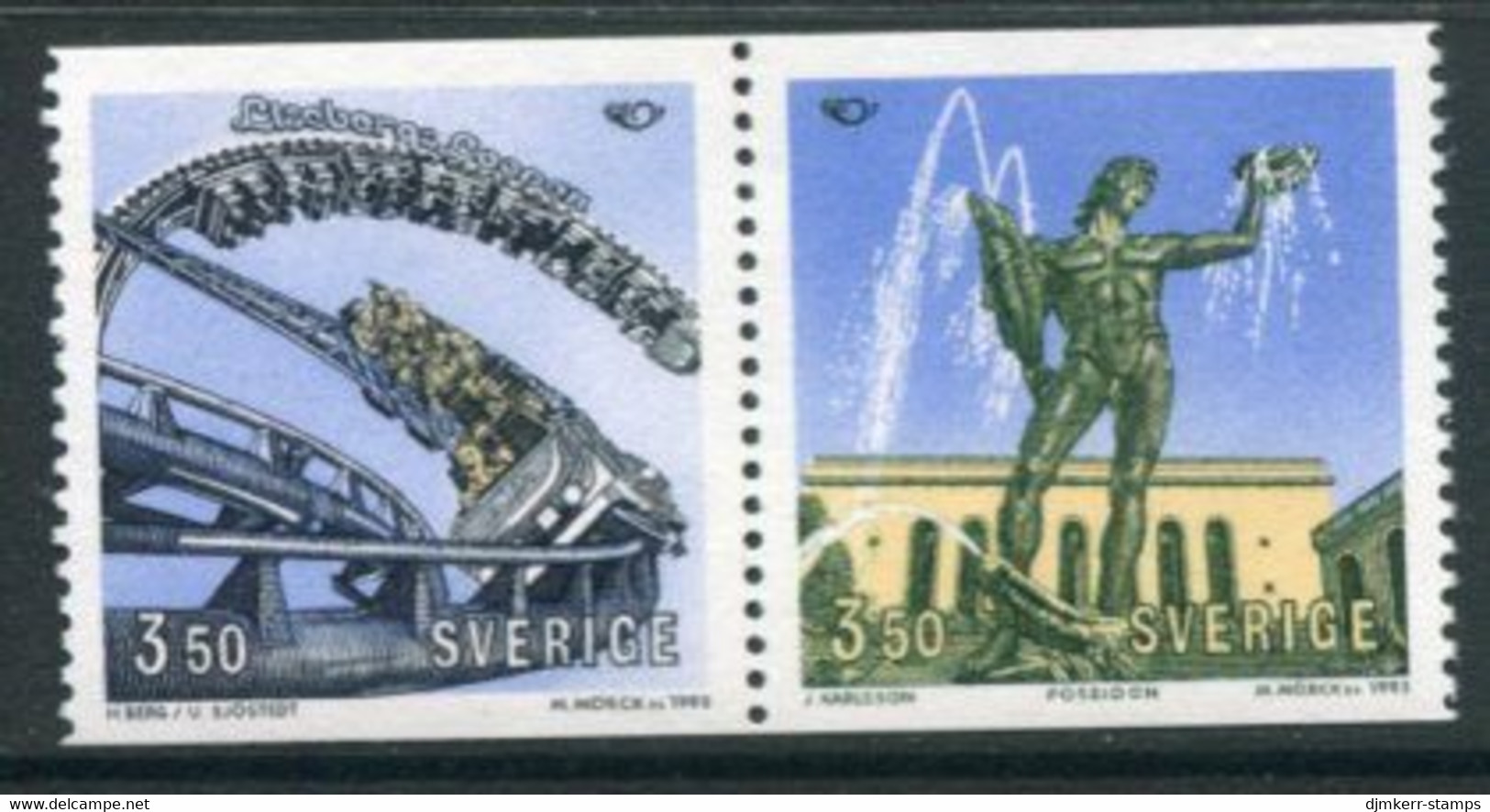 SWEDEN 1993 Tourist Attractions  MNH / **.   Michel 1772-73 - Unused Stamps
