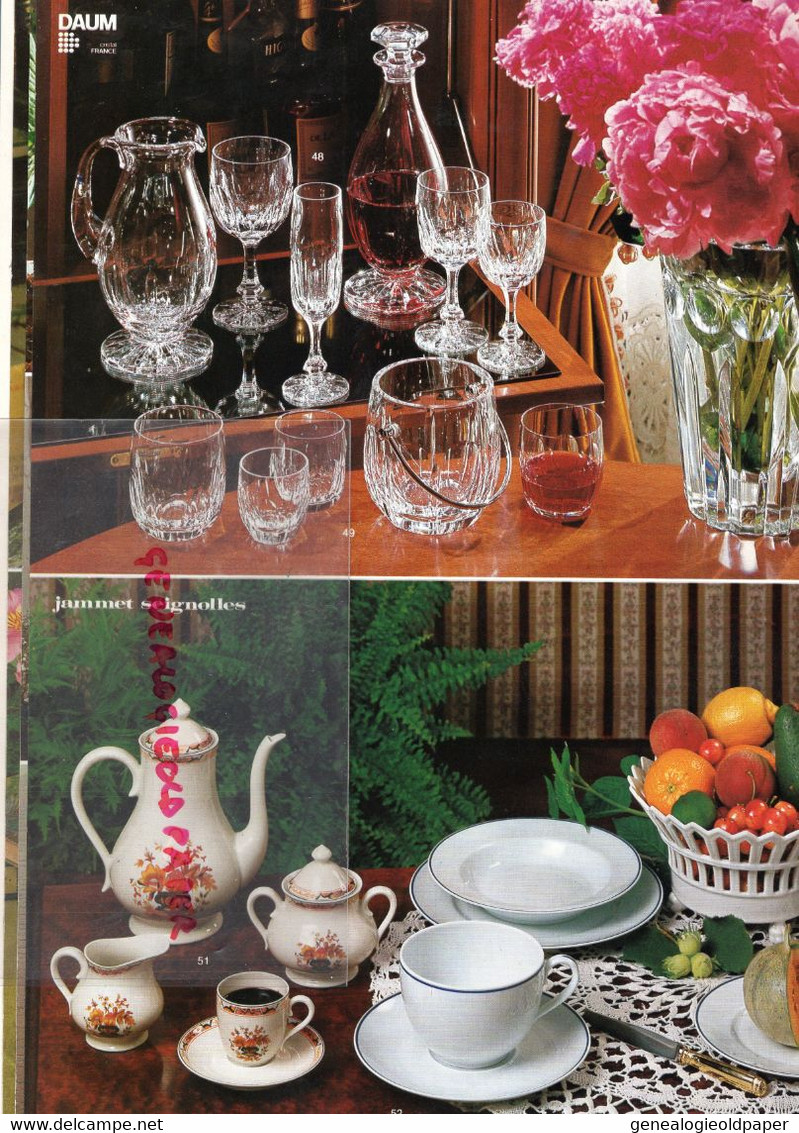 87- LIMOGES - RARE CATALOGUE CRISTAL PORCELAINE DE FRANCE-BERNARDAUD-BACCARAT-CHRISTOFLE-RAYNAUD-DAUM-JAMMET SEIGNOLLES