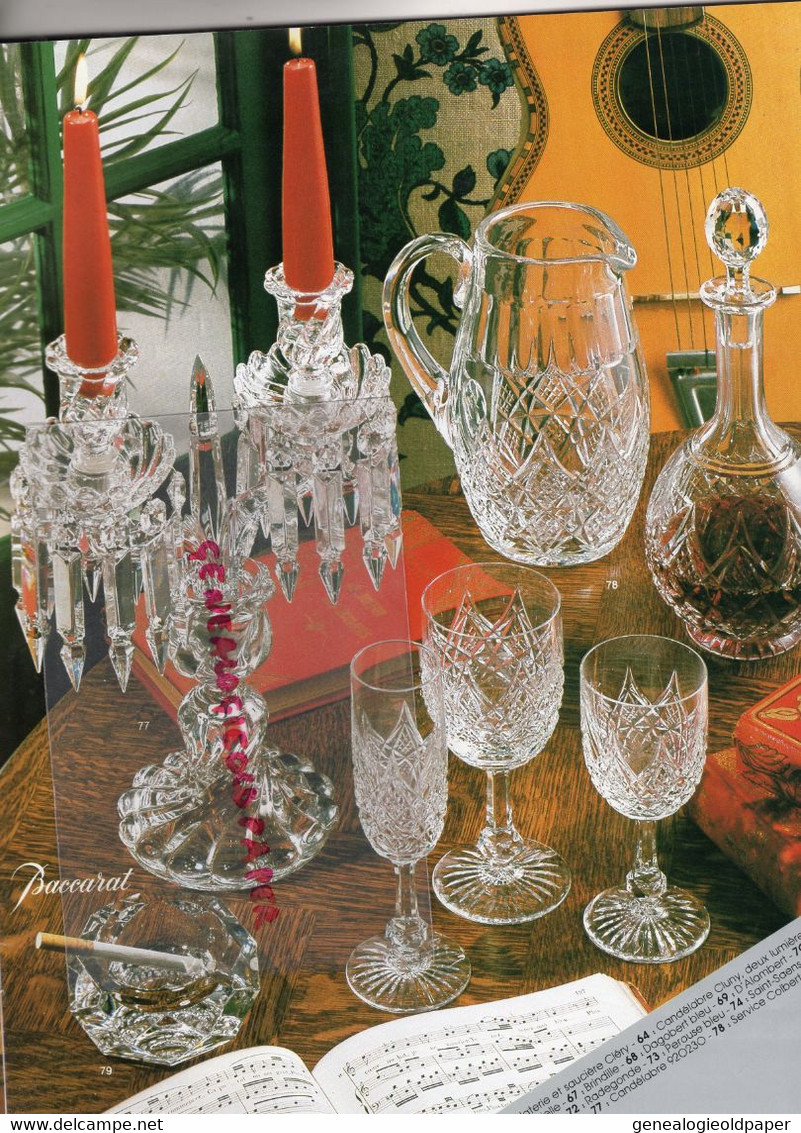 87- LIMOGES - RARE CATALOGUE CRISTAL PORCELAINE DE FRANCE-BERNARDAUD-BACCARAT-CHRISTOFLE-RAYNAUD-DAUM-JAMMET SEIGNOLLES