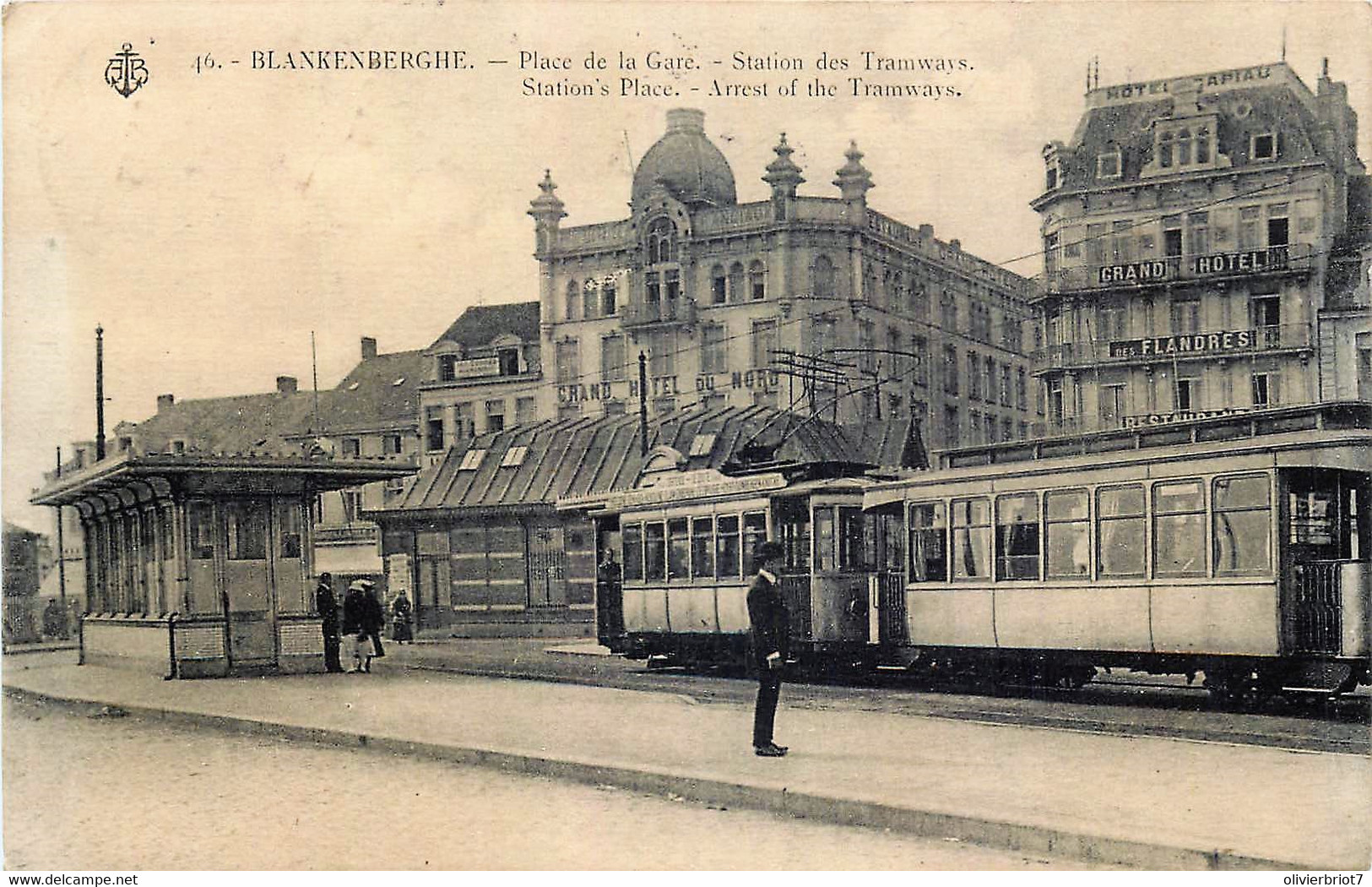 Belgique - Blankenberghe - Place De La Gare - Station Des Tramways - Blankenberge