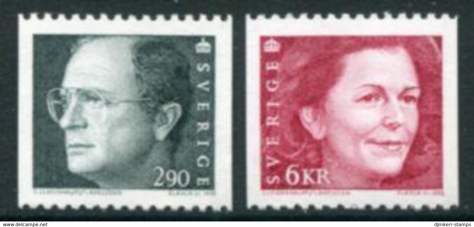 SWEDEN 1993 Definitive: King And Queen MNH / **.   Michel 1754-55 - Unused Stamps